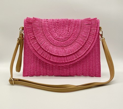 BRAIDED BAG / BG-0047 / S176 - Color : Style 5 Rose Red Size : 27*21cm