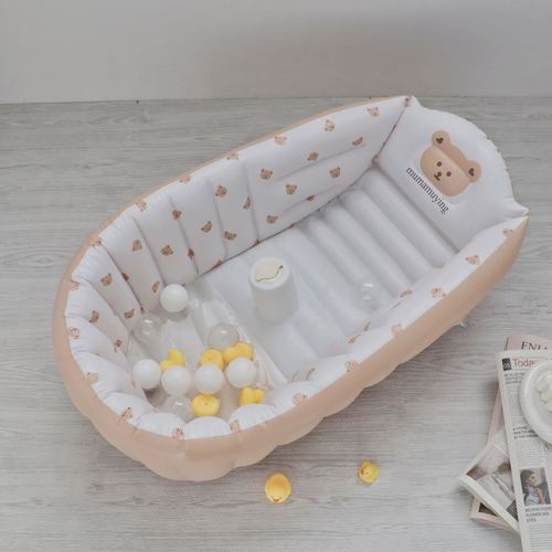 INFLATABLE BATHTUB FOR BABY / BR-0075 - COLOR: BROWN BEAR HEAD