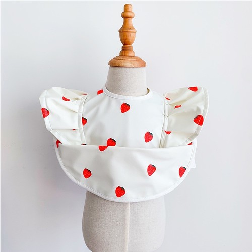 WATERPROOF BABY BIB / BB-0084 - COLOR RED STRAWBERRY