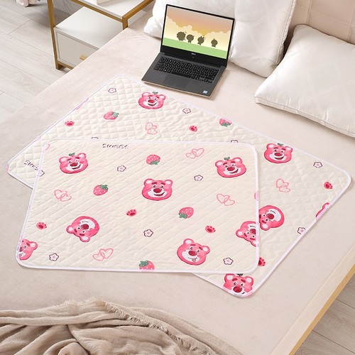 BABY DIAPER PAD / BB-0110 - COLOR PINK BEAR SIZE 70X90CM