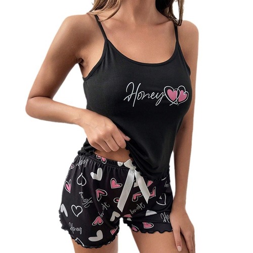 SLEEVELESS AND SHORT PAJAMA SET / WD-0591 / F118 - COLOR: Y1004