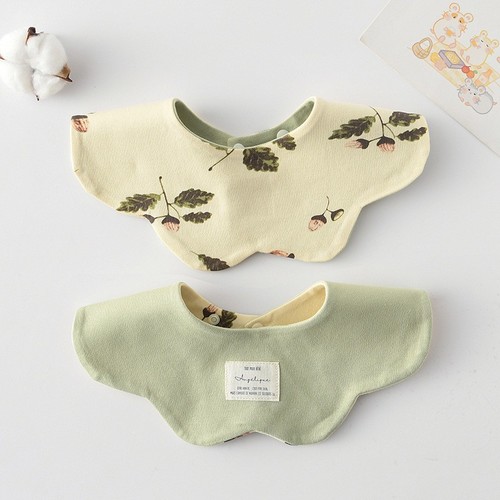 DOUBLE SIDED BABY BIB / BB-0175 - COLOR YELLOW GREEN