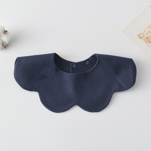 DOUBLE SIDED BABY BIB / BB-0182 - COLOR DARK BLUE