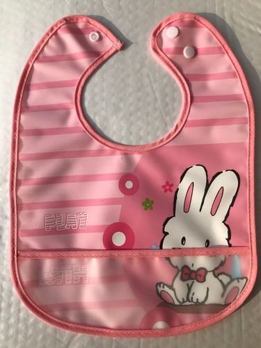 BABY BIB / BB-0218 - COLOR PINK RABBIT