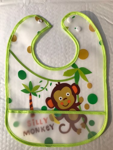 BABY BIB / BB-0221 - COLOR GREEN MONKEY