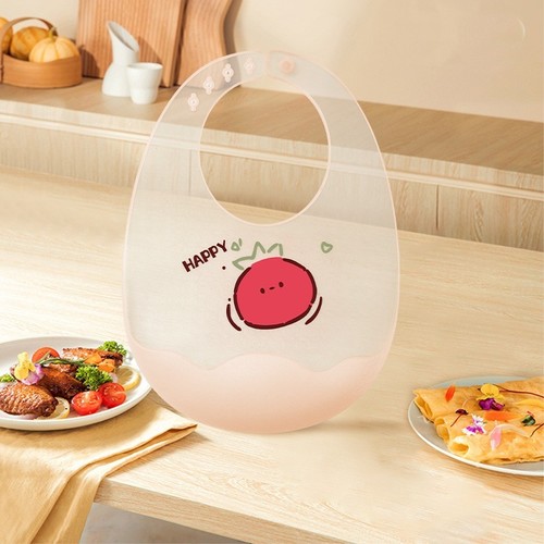 مريلة أطفال من السيليكون / BB-0226 - طماطم حمراء اللون