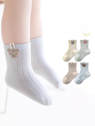 4-PIECE BABY SOCKS / BB-0234 - COLOR MIXED
