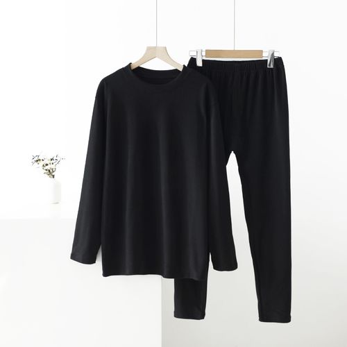 SET / WD-0633 / C27 - TWO PIECE LONG SLEEVED SHIRT AND PANTS COLOR BLACK