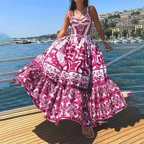 LONG DRESS / WD-0638 / C26 - COLOR RED ONE SIZE