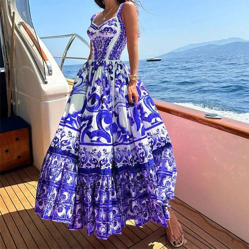 LONG DRESS / WD-0639 / C26 - COLOR BLUE ONE SIZE