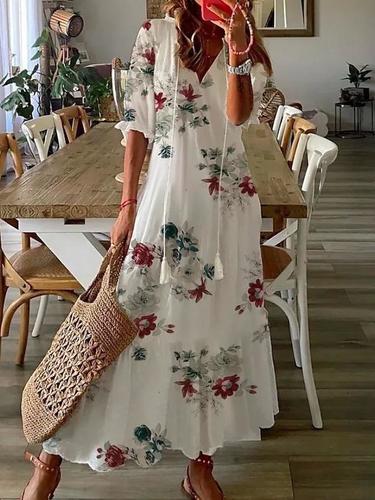 SUMMER LONG DRESS / WD-0649 / K08 - COLOR MIXED