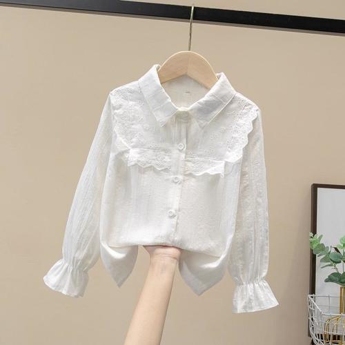 Blouse GL-0279 / C71B - GIRL'S CLOTHES WITH LACE COLOR: WHITE
