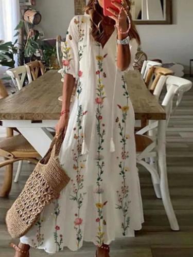 SUMMER LONG DRESS / WD-0653 / K08 - COLOR MIXED