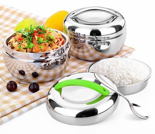 صندوق غداء مزدوج الطبقات من الفولاذ المقاوم للصدأ سعة 0.8 لتر / KN-0048 / S636-A - صندوق غداء مزدوج الطبقات من الفولاذ المقاوم للصدأ سعة 0.8 لتر