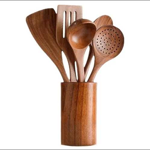 أدوات مطبخ 5 قطع / KN-0359 / S360B - لون الخشب