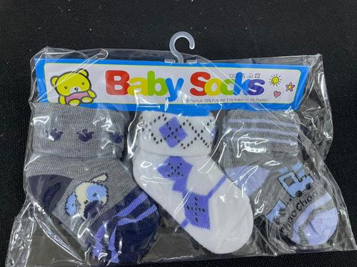 3 أزواج من جوارب الأطفال / BB-0406 / W04-B - اللون الأزرق