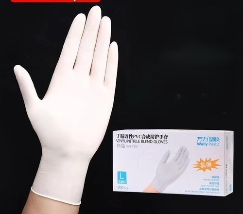 قفازات فينيل للاستخدام مرة واحدة / KN-0378 / S573-B - 100 قطعة في كل صندوق