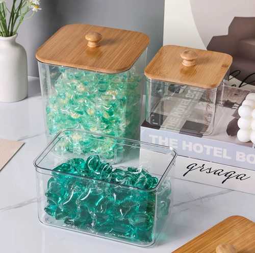3-PIECE STORAGE BOX / HM-0638 / S162 - مع غطاء خشبي