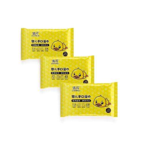 3 PIECES BABY WIPES / BB-0382 / S416 - 3 PIECES PER PLASTIC 10 SHEETS PER PACK