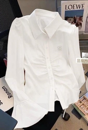 PLEATED TRUMPET-SLEEVE WD-0834 / S224 - COLOR: WHITE