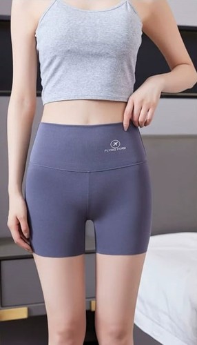 CYCLING SHORTS WD-0841 / S673 - COLOR: BLUE- GRAY HIGH WAIST