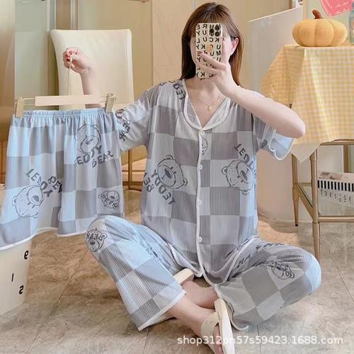 PAJAMA SET WD-0843 / F130 - 3-PIECE PAJAMA SET