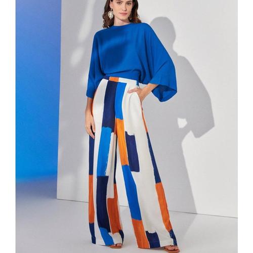 SET WD-0858 / S166 - LOOSE SHIRT AND HIGH WAISTED WIDE LEG PANTS SET
