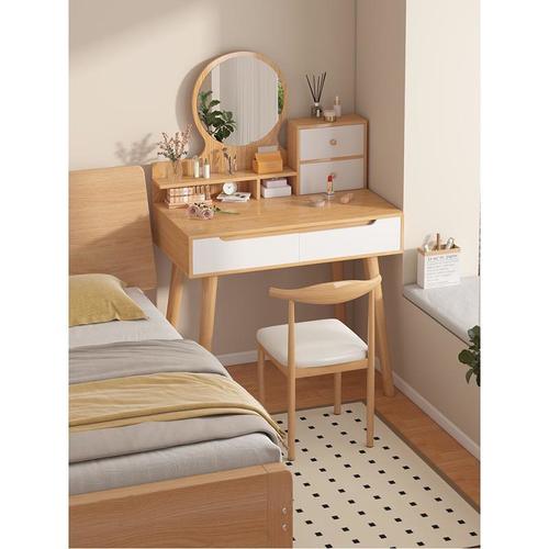 DRESSING TABLE FR-0046 / S762-B - COLOR: BROWN AND WHITE 3 DRAWERS CHAIR NOT INCLUDED