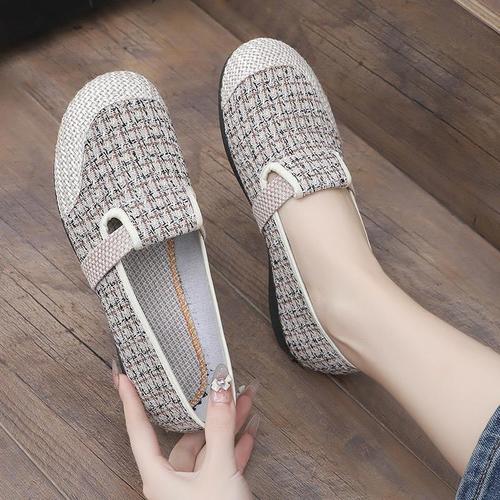 WOMEN'S SHOES WS-0225 / S110 - CASUAL SLIP-ON SNEAKERS