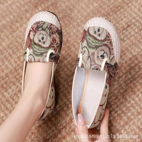 WOMEN'S SHOES WS-0227 / S110 - CASUAL SLIP-ON SNEAKERS