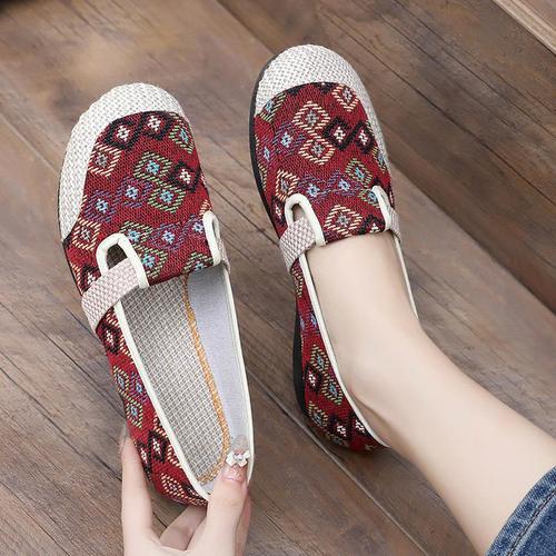 WOMEN'S SHOES WS-0228 / S110 - CASUAL SLIP-ON SNEAKERS