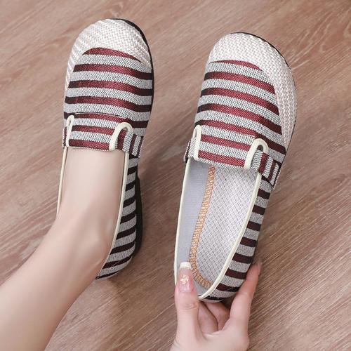 WOMEN'S SHOES WS-0229 / S110 - CASUAL SLIP-ON SNEAKERS