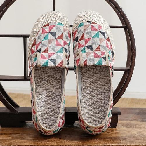 WOMEN'S SHOES WS-0233 / S110 - CASUAL SLIP-ON SNEAKERS