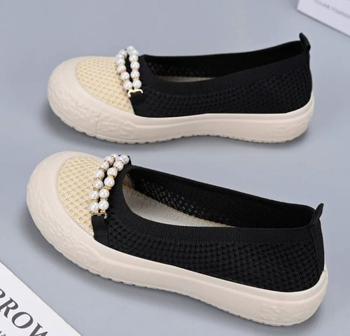 WOMEN'S SHOES WS-0236 / S107 - CASUAL SLIP-ON SNEAKERS