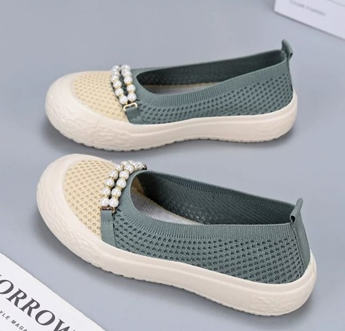 WOMEN'S SHOES WS-0237 / S107 - CASUAL SLIP-ON SNEAKERS
