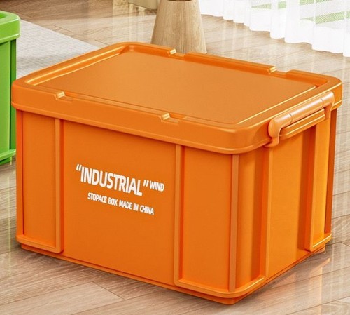 Industrial storage box / HM-0521 / S200-D - SIZE SMALL : WIDTH 29CM & HEIGHT 24CM COLOR : ORANG