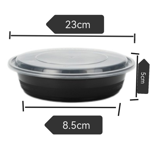 10-PIECE ROUND MICROWAVABLE CONTAINER - BO042 - 10pcs in 1set Round microwavable container