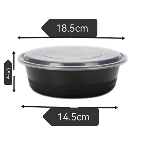 10-PIECE ROUND MICROWAVABLE CONTAINER - BO043 - 10pcs in 1set Round microwavable container
