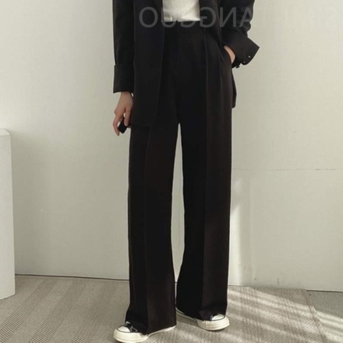 TROUSER / WD-0023/F181 - BLACK SLACKS