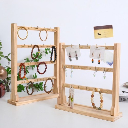 2-LAYER JEWELRY DISPLAY RACK 30.5X8.5X21.5CM / S919 - JEWELRY KEYCHAIN HOOK STORAGE 2 LAYERS