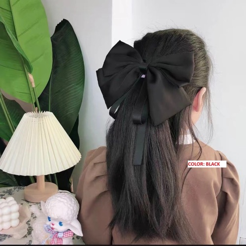 BIG BOW HAIRPIN / BA-0154 - BIG BOW HAIRPIN FOR GIRLS Color: Black