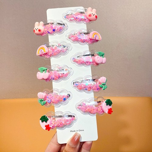 QUICKSAND DESIGN COLORFUL HAIRPIN / BA-0033 - 10 PIECES COLOR PINK CHERRY RAINBOW