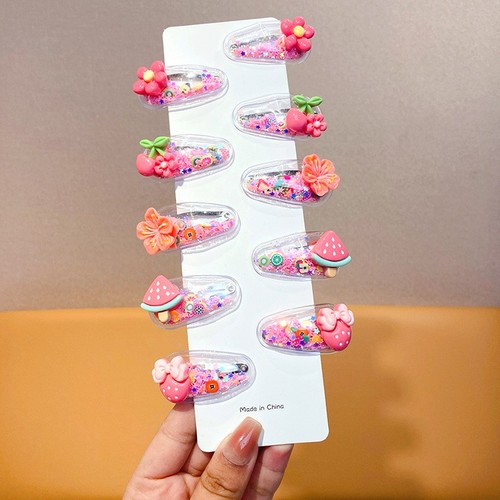 QUICKSAND DESIGN COLORFUL HAIRPIN / BA-0035 - 10 PIECES COLOR PINK WATERMELON