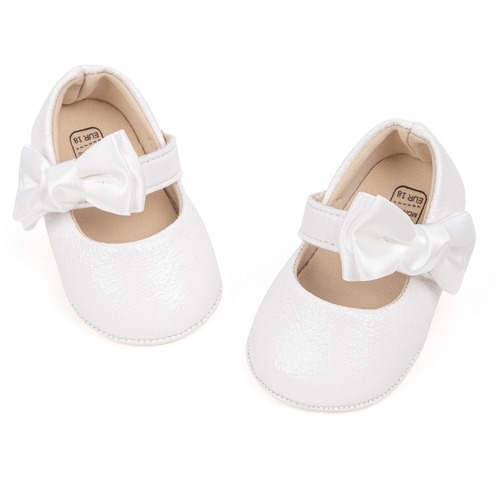 RUBBER SOLE NON-SLIP BABY SHOES / BB-0066/F147c - COLOR WHITE
