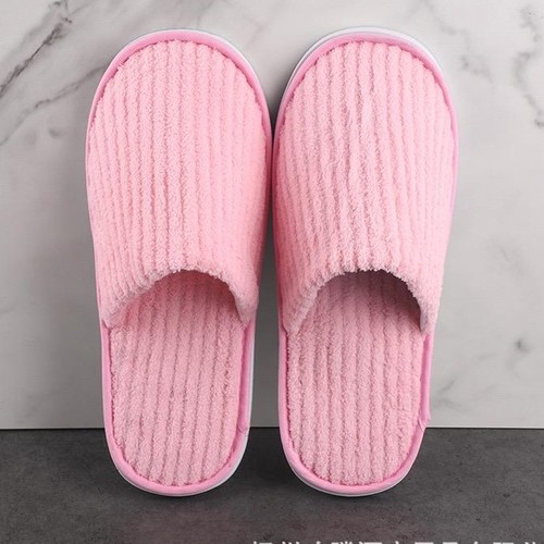 DISPOSABLE SLIPPERS THICK SOLES / WS-0181 / S101 - COLOR PINK SIZE 28X11CM