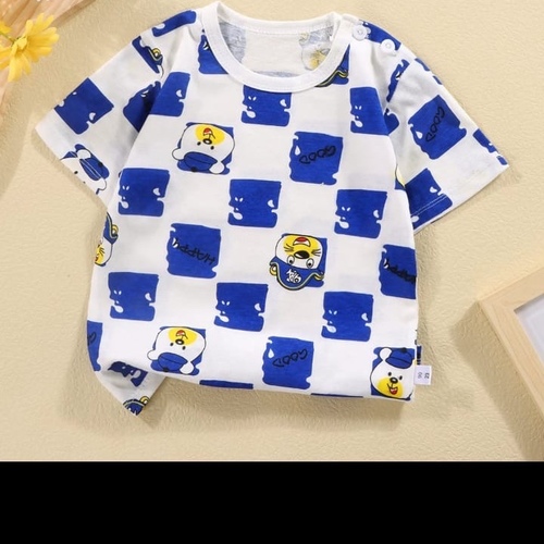 COTTON TSHIRT BB-0145/C20-A - Cotton Tshirt for baby boy combination of white-blue