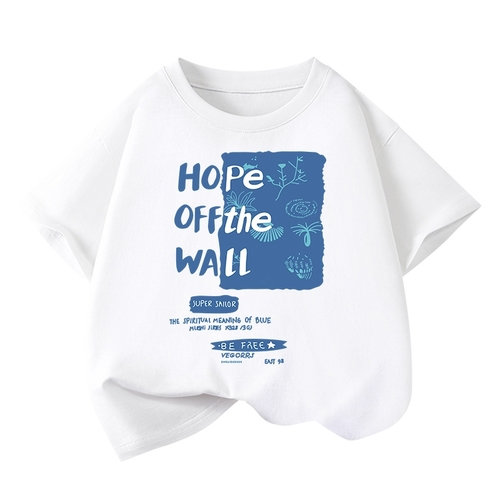 BOY'S COTTON T-SHIRT / BY-0162 / S435 - White color