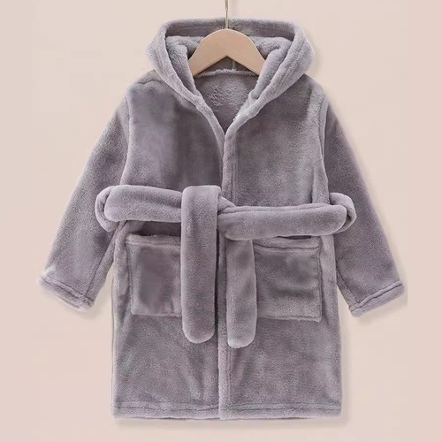 BOY'S BATHROBE / BR-0141 / S433 - GRAY COLOR