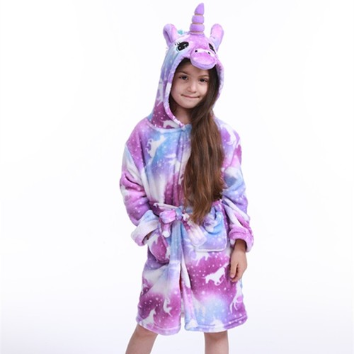 GIRL'S BATHROBE / BR-0143 / S551 - Color purple