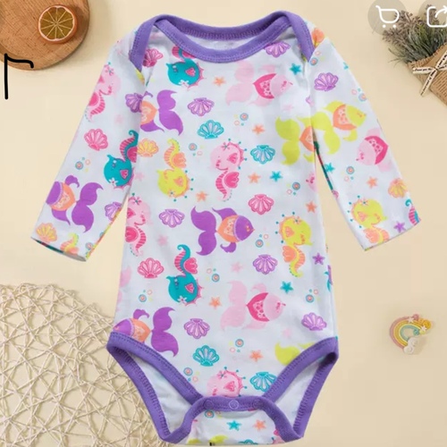 BODY SUIT FOR BABY BB-0363/C12 - Body suit for new born bay, 5 pieces inside the box assorted designs